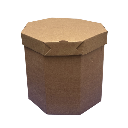 Caja octagonal natural