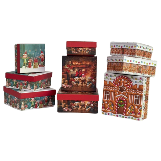 Set Cubo Bajo Rígido Navideño
